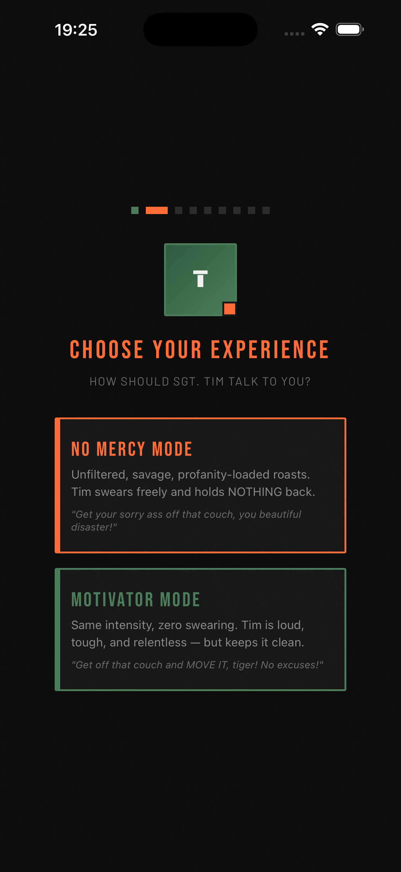 MilitaryTim Mode Selection